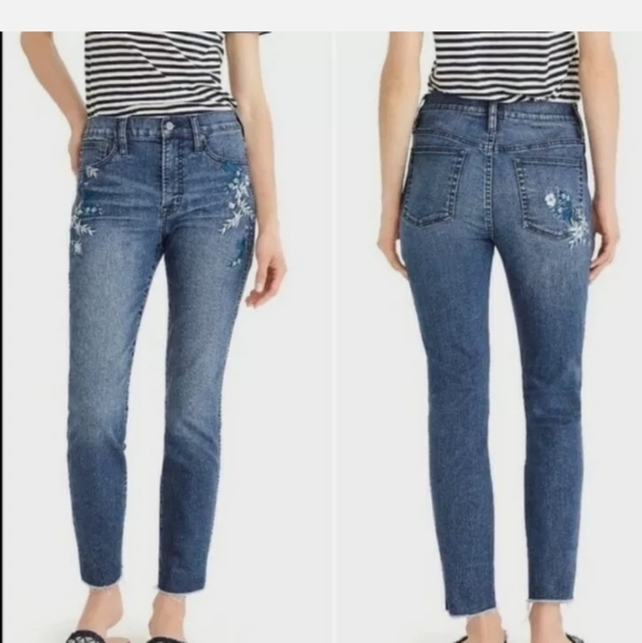 J. Crew Denim - J. Crew embroidered Vintage Straight Jeans size 28
